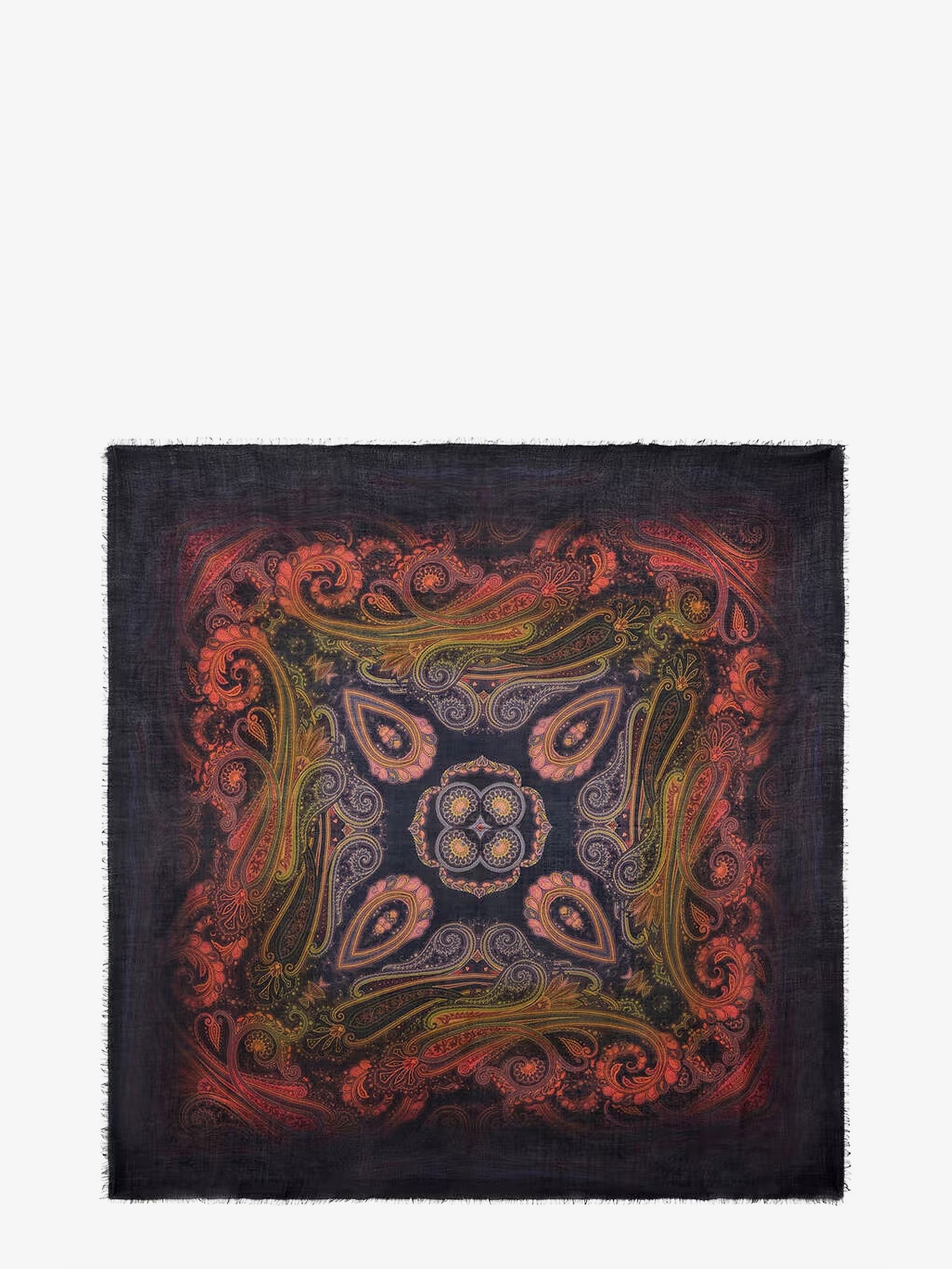 Etro Wool, Cashmere And Silk With Dégradé Motif