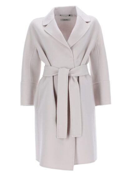 S MAX MARA WOOL COAT WITH BELT