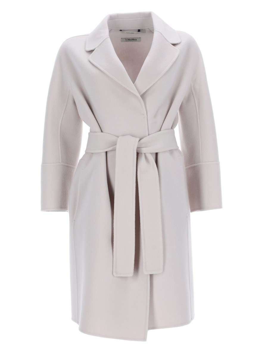 S MAX MARA WOOL COAT WITH BELT
