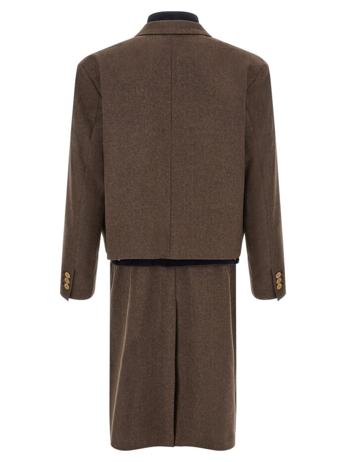 SACAI 'Wool Flannel X Denim Coat' Coat