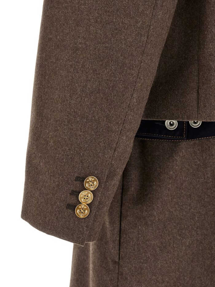 SACAI 'Wool Flannel X Denim Coat' Coat