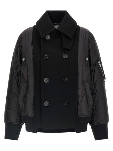 SACAI Wool Insert Bomber Jacket