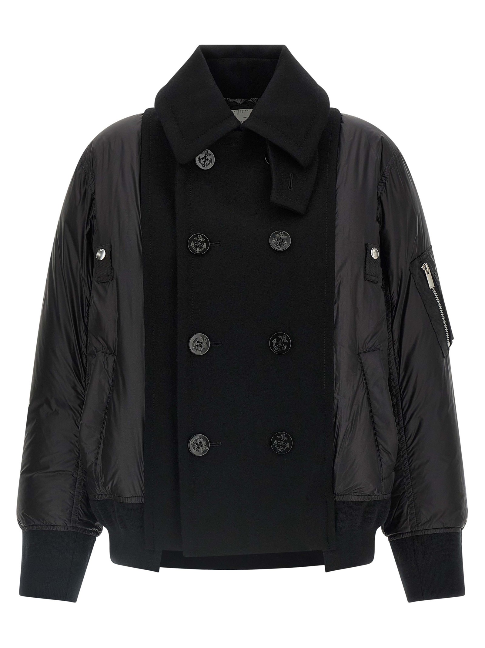 SACAI Wool Insert Bomber Jacket