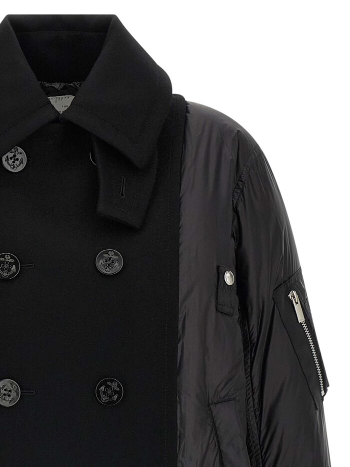 SACAI Wool Insert Bomber Jacket