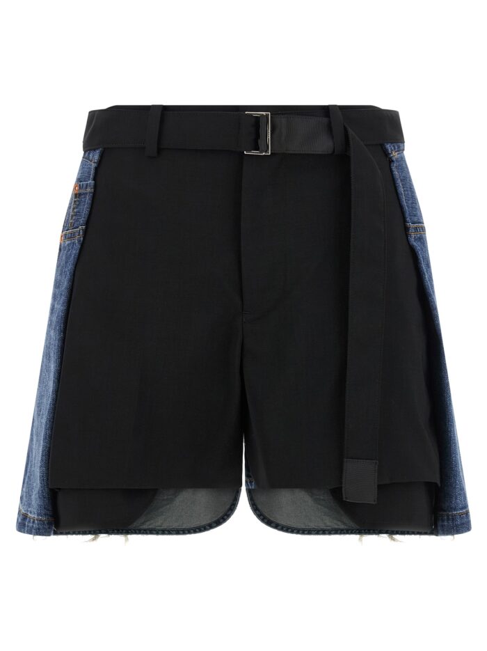 sacai wool insert shorts SACAI Wool Insert Shorts