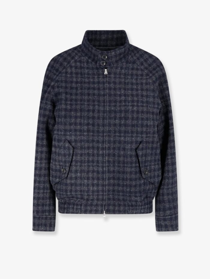 dunst wool jacket with checked pattern DUNST Wool Jacket With Checked Pattern