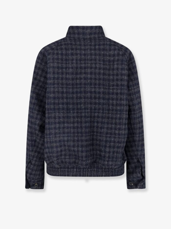 DUNST Wool Jacket With Checked Pattern