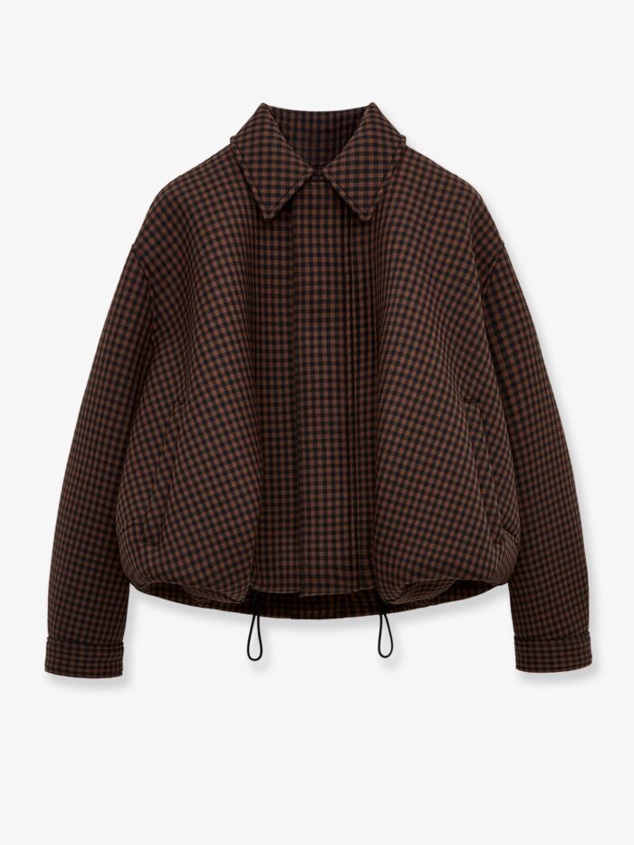 loewe wool jacket with checked pattern LOEWE Wool Jacket With Checked Pattern
