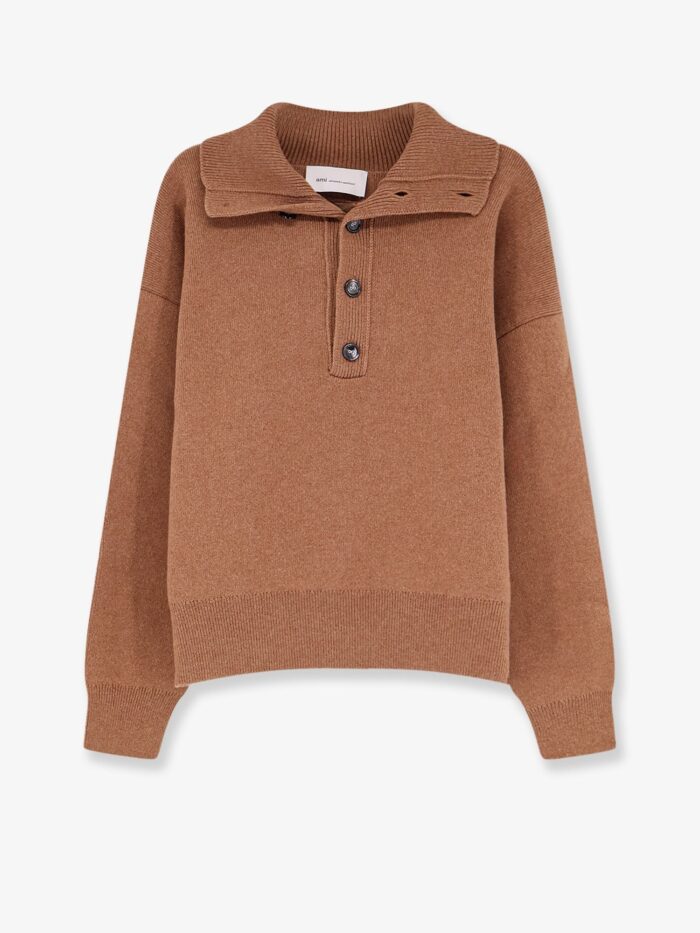 ami paris wool knit cardigan AMI PARIS Wool Knit Cardigan