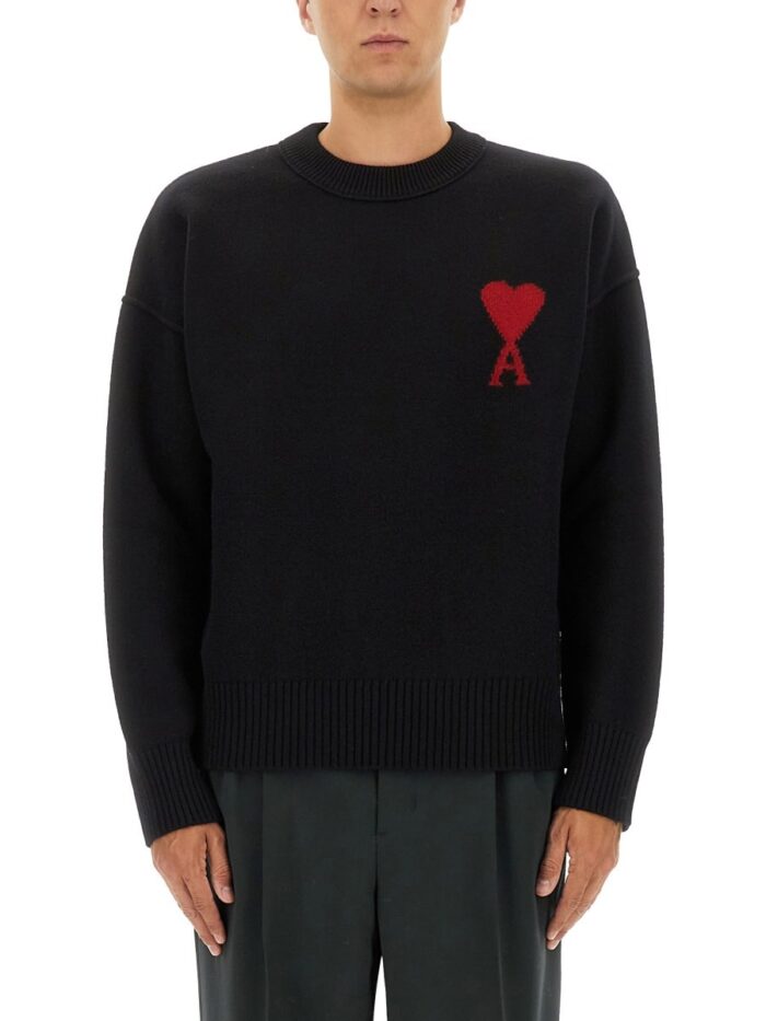 ami paris wool logo sweater Ami Paris Wool Logo Sweater
