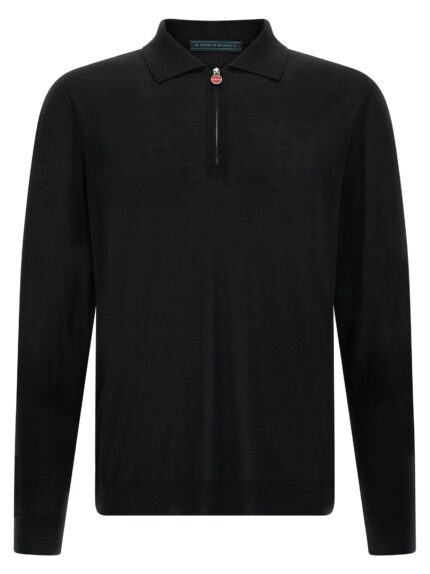 KITON Wool Polo Shirt 14 Microns