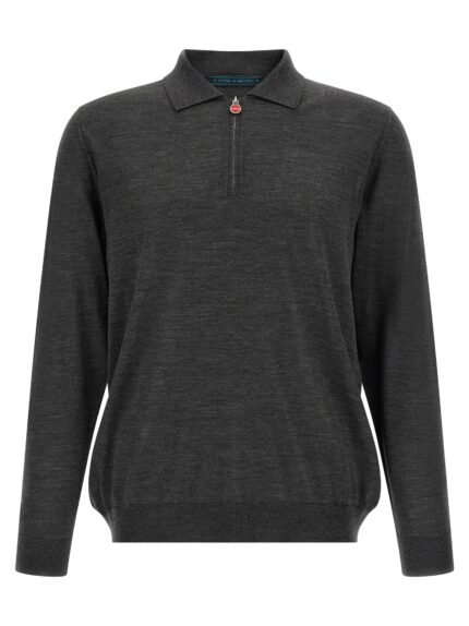 KITON Wool Polo Shirt 14 Microns
