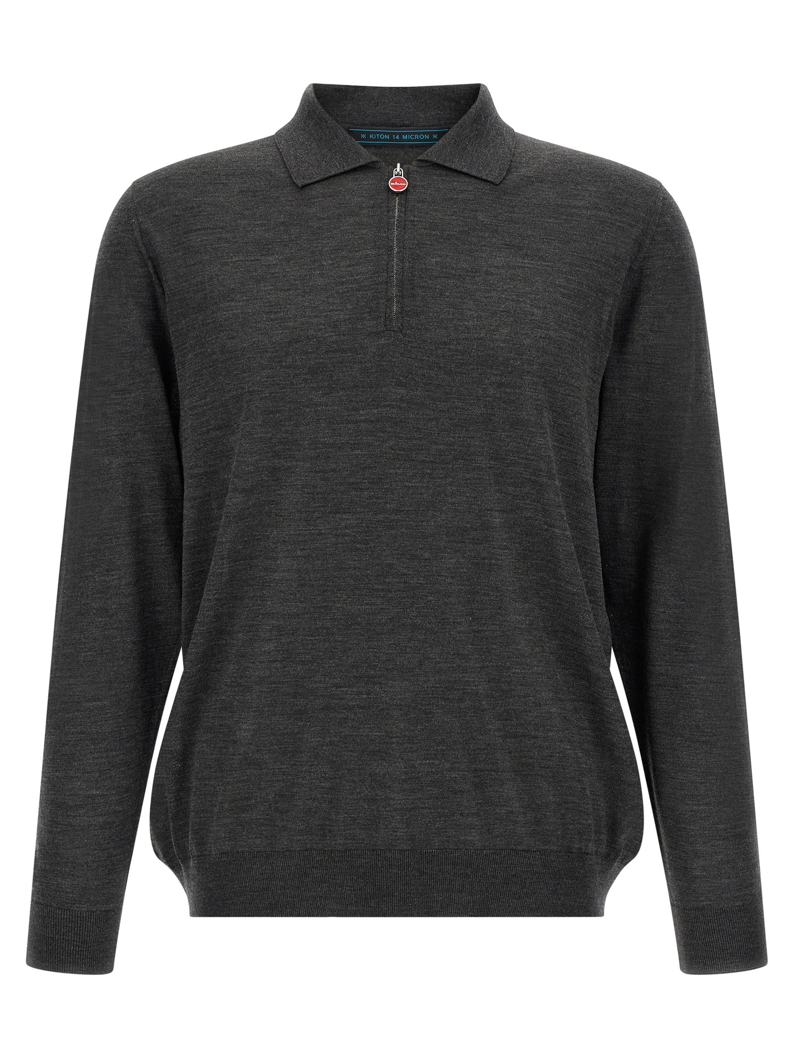 KITON Wool Polo Shirt 14 Microns