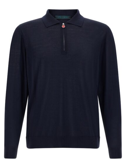 KITON Wool Polo Shirt 14 Microns