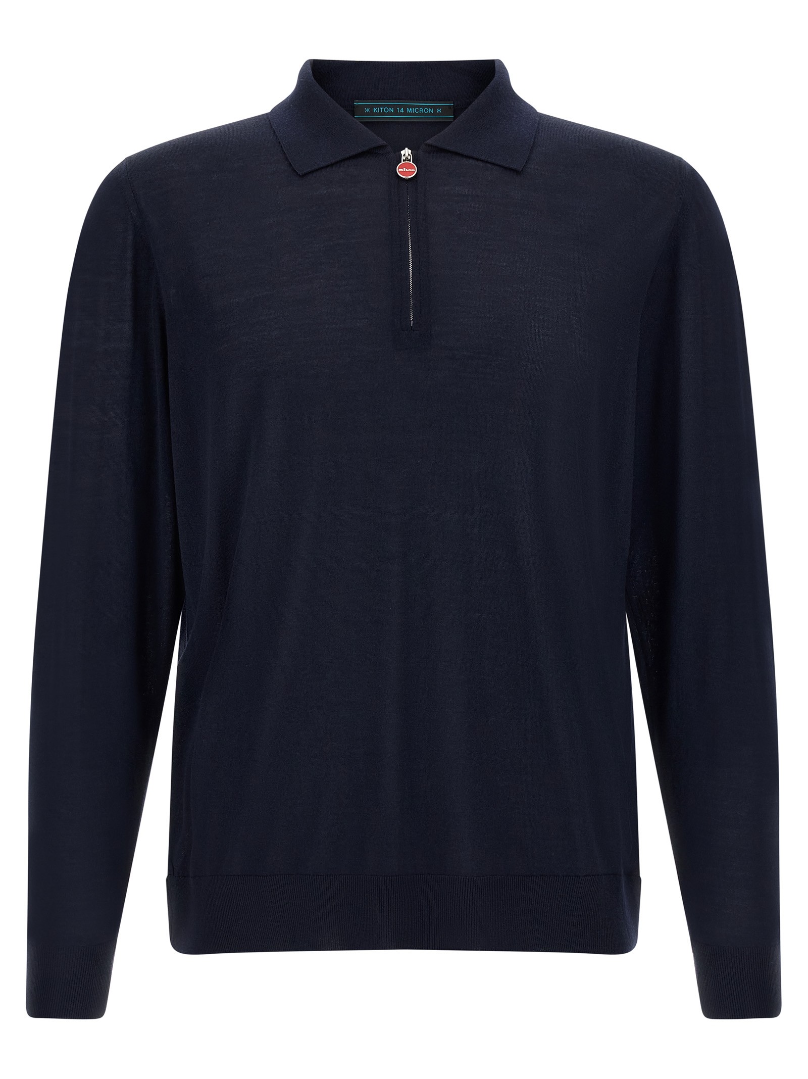 KITON Wool Polo Shirt 14 Microns