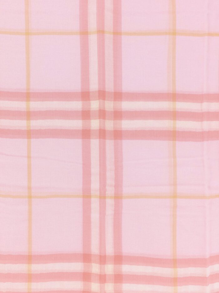 Wool Scarf With Burberry Check Motif