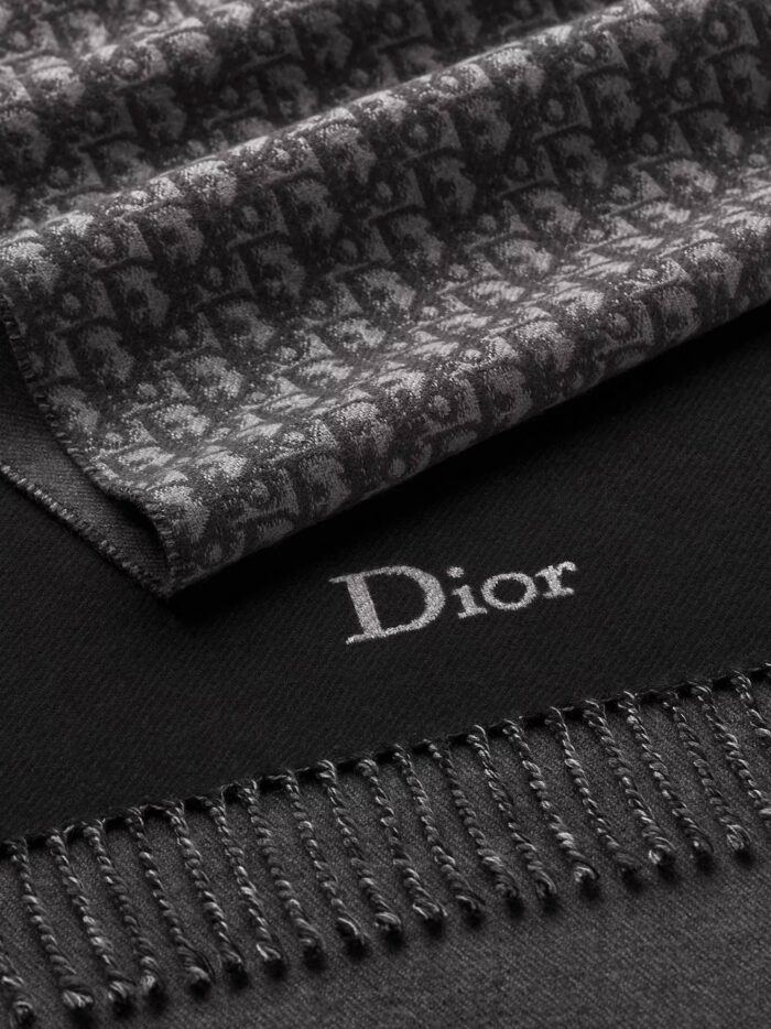 Wool Scarf With Dior Oblique Motif
