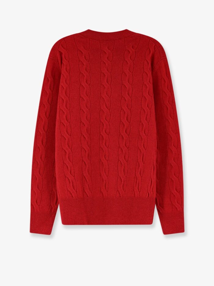 AMI PARIS Wool Sweater With Cable Knit