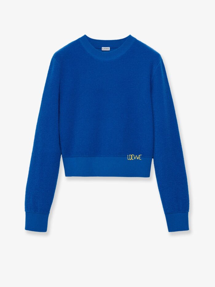 LOEWE Wool Sweater With Contrasting Embroidered Logo At The Bottom