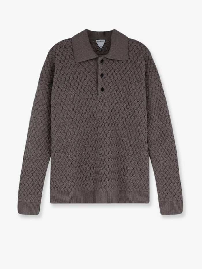 bottega veneta wool sweater with intrecciato motif Bottega Veneta Wool Sweater With Intrecciato Motif