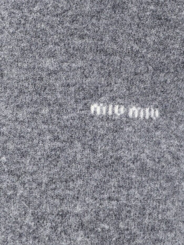 Miu Miu Wool Sweater With Logo Inlay