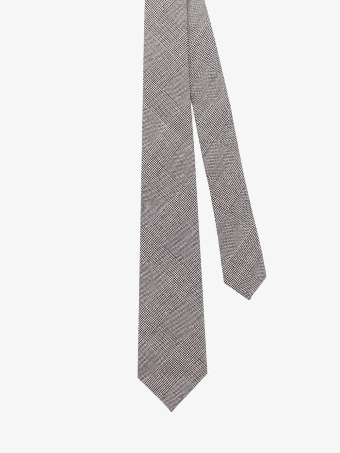 KITON CIRO PAONE Wool Tie With Prince Of Wales Pattern