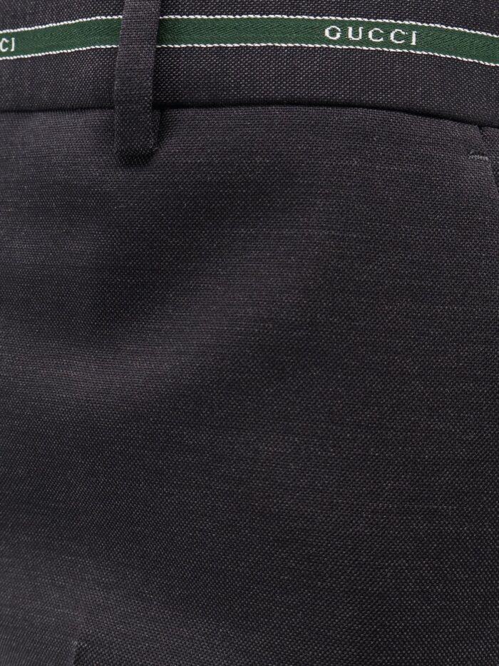 Wool Trousers With Gucci Detail
