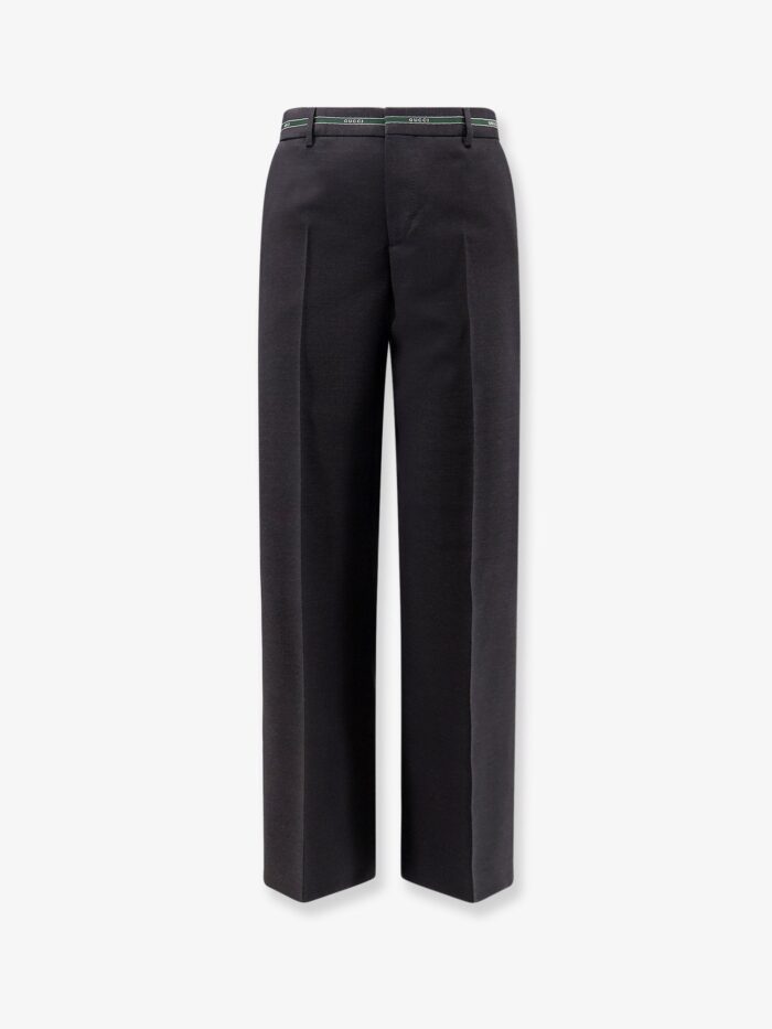 wool trousers with gucci detail Wool Trousers With Gucci Detail