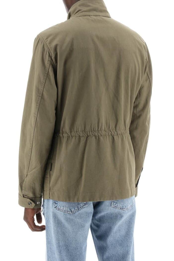 WOOLRICH "field Jacket In Cotton And Linen Blend"