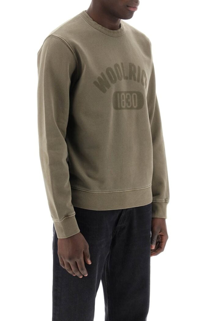 WOOLRICH Vintage Logo Sweatshirt With A