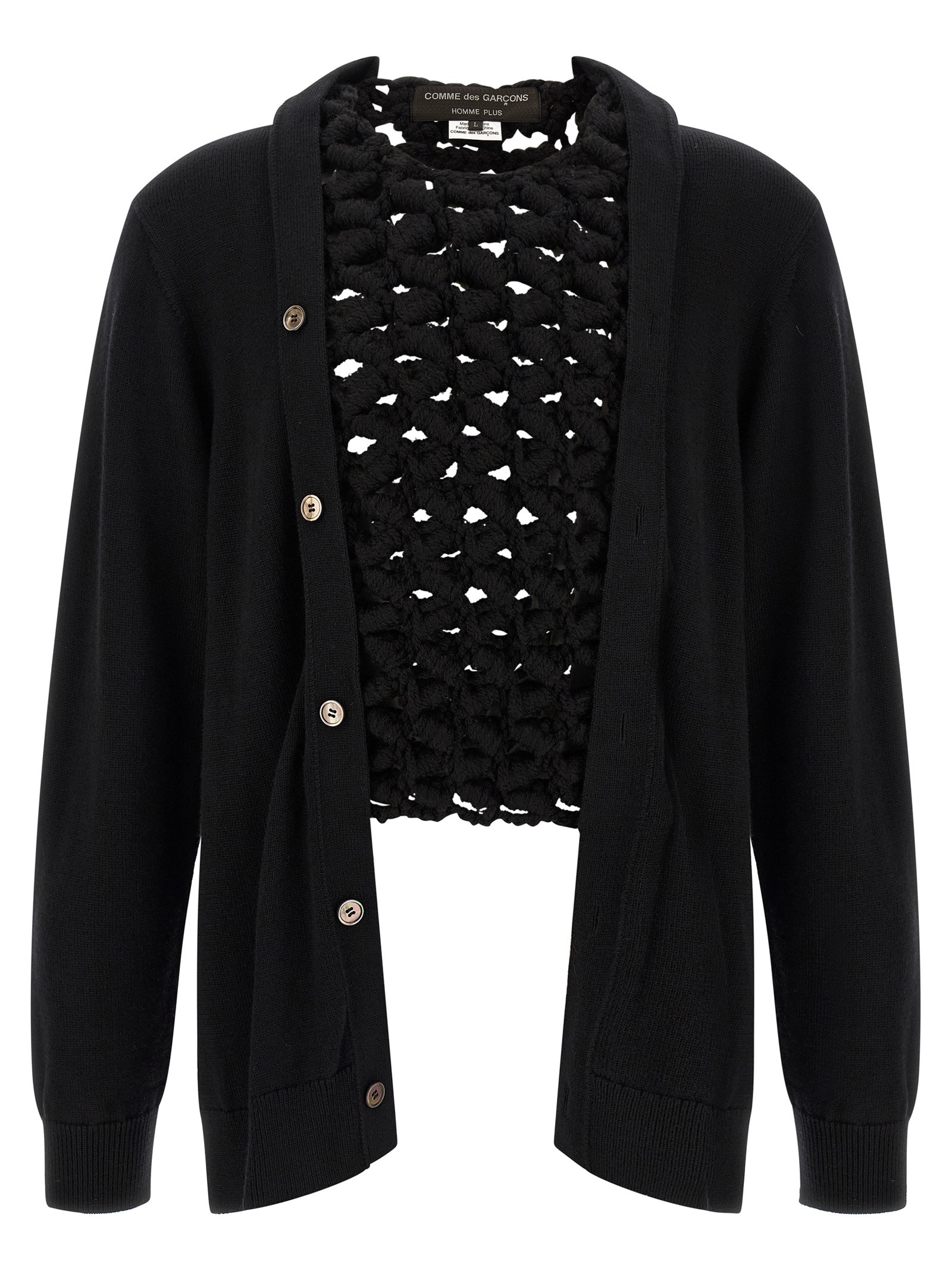 COMME DES GARÇONS HOMME PLUS Woven Insert Cardigan