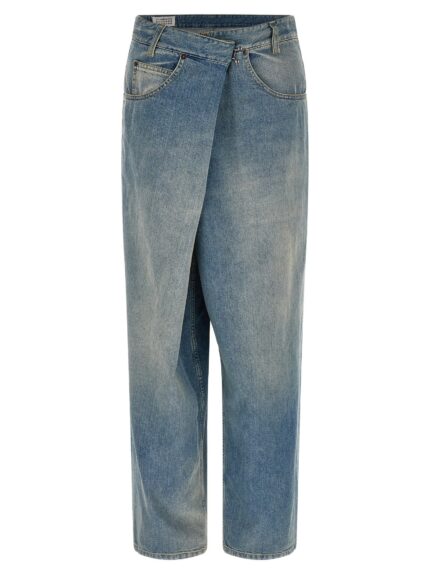 Maison Margiela 'Wrap' Asymmetric Closure Jeans