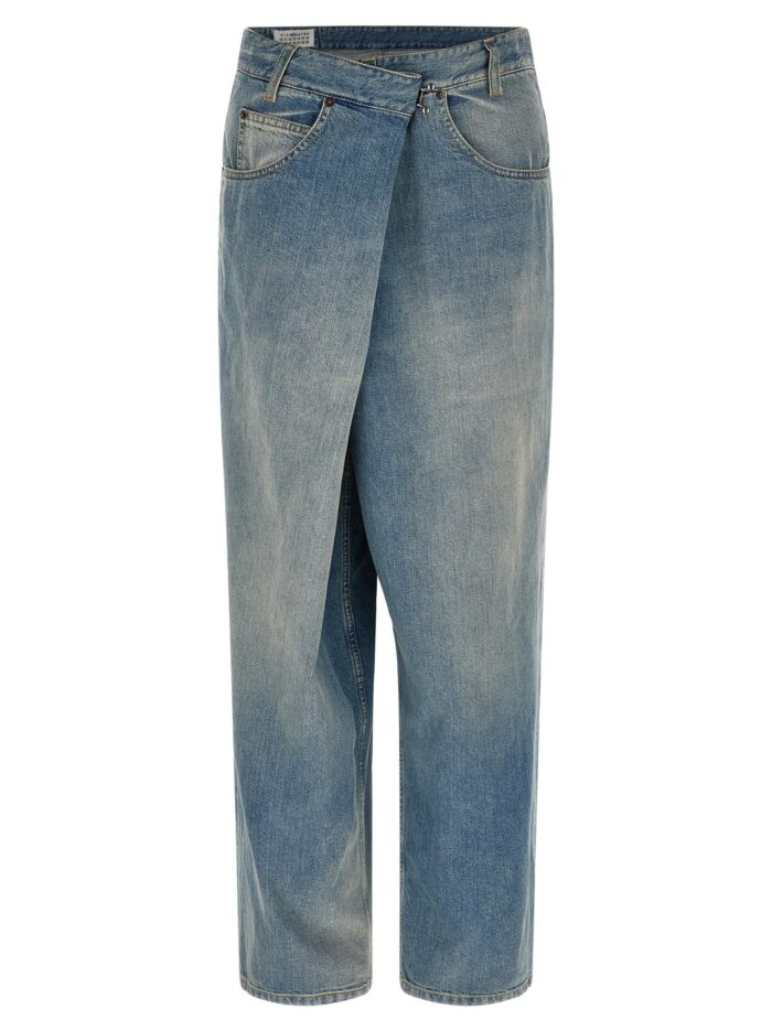 Maison Margiela 'Wrap' Asymmetric Closure Jeans