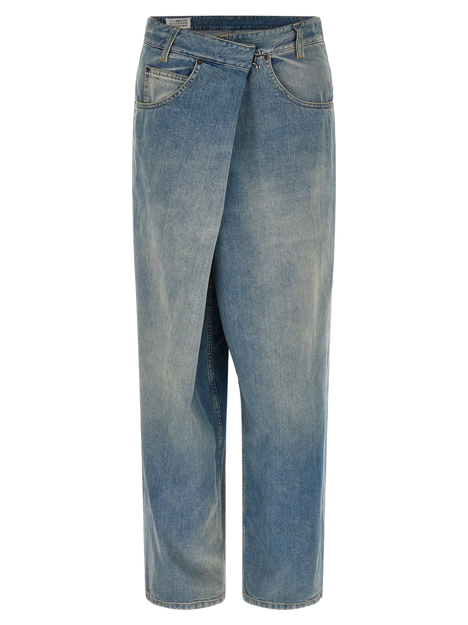 Maison Margiela 'Wrap' Asymmetric Closure Jeans