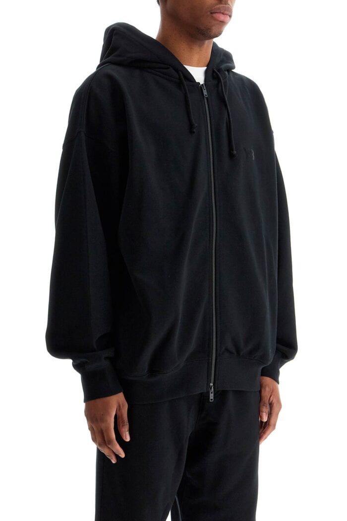 Y-3 Black Cotton Zip Hoodie