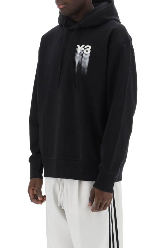 Y-3 Hoodie With Gradient Logo Print