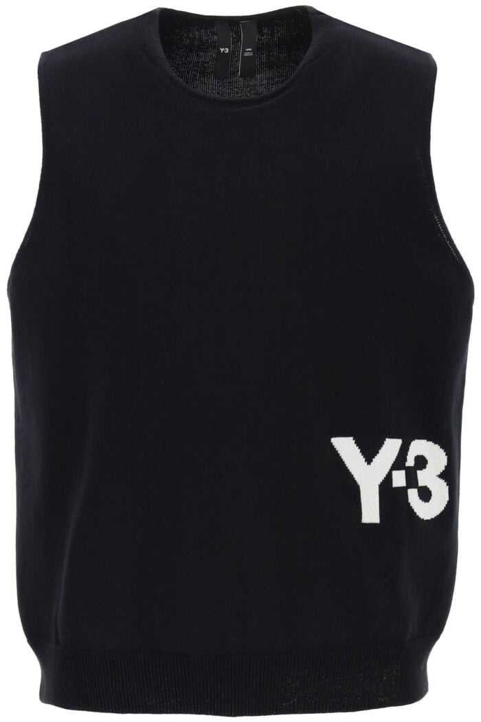 Y-3 Knitted Logo Vest In Seven