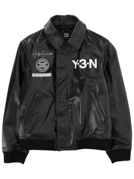 Y - 3 NEIGHBORHOOD LEATHER JACKET "Y - 3 X NEIGHBORHOOD"