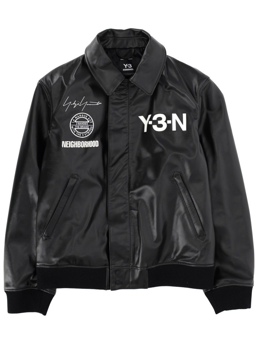 Y - 3 NEIGHBORHOOD LEATHER JACKET "Y - 3 X NEIGHBORHOOD"