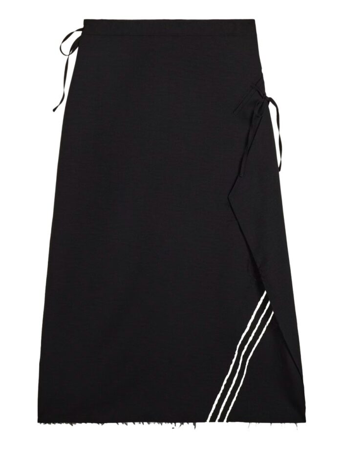 Y - 3 "UNIFORM RAW" MIDI SKIRT