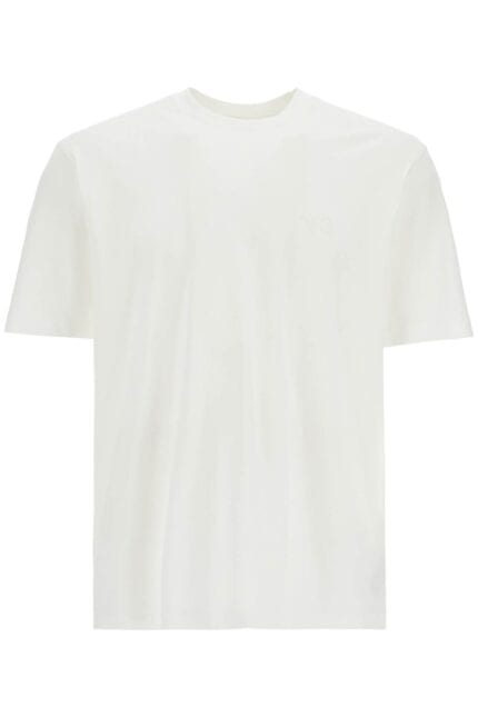 Y-3 White Cotton T-shirt With Wide Neckline