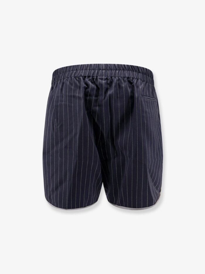 Y-81 Virgin Wool Blend Shorts With Striped Pattern