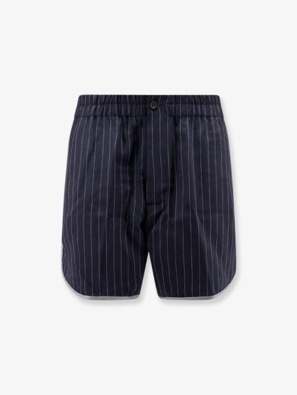 Y-81 Virgin Wool Blend Shorts With Striped Pattern
