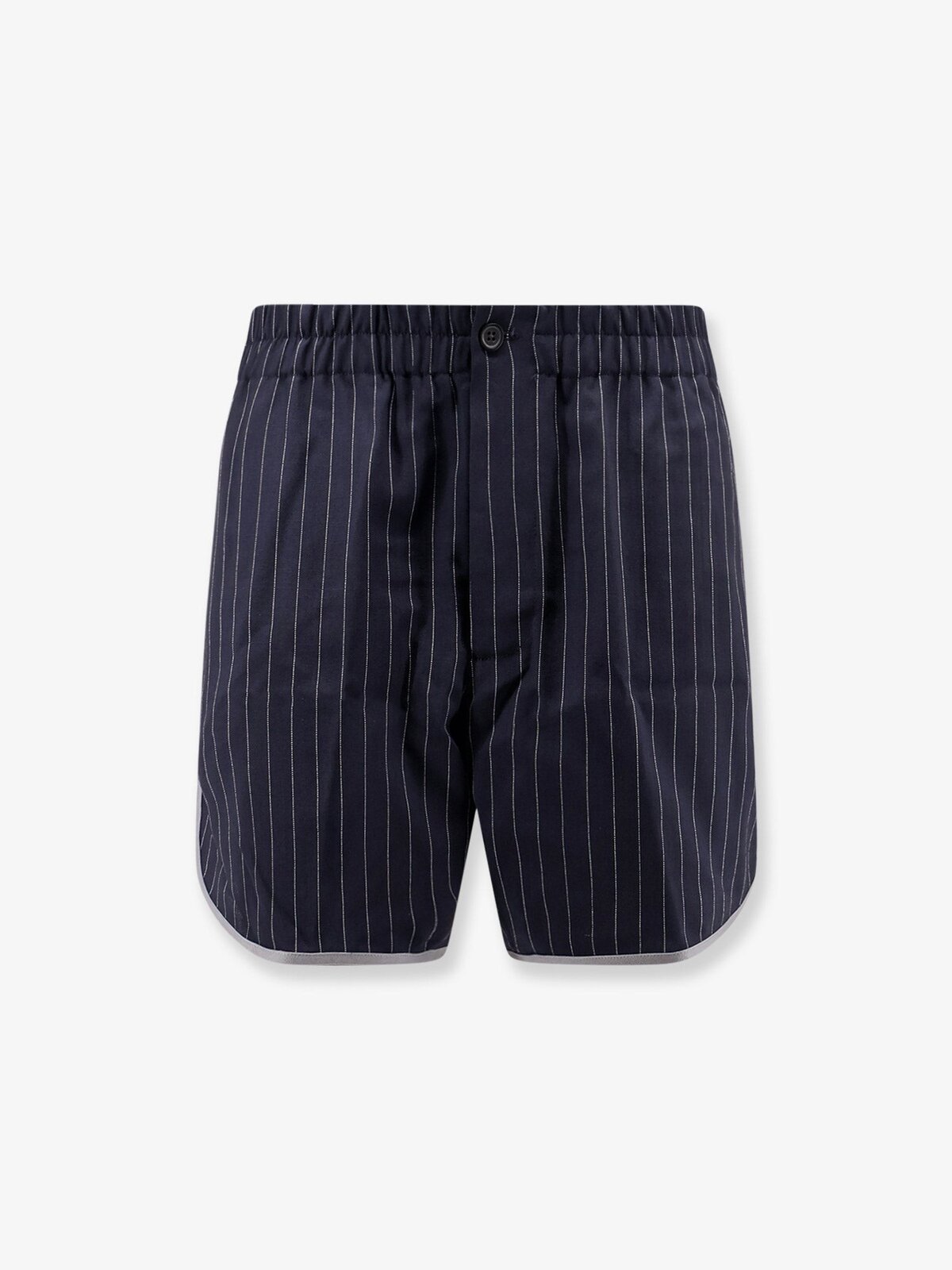 Y-81 Virgin Wool Blend Shorts With Striped Pattern