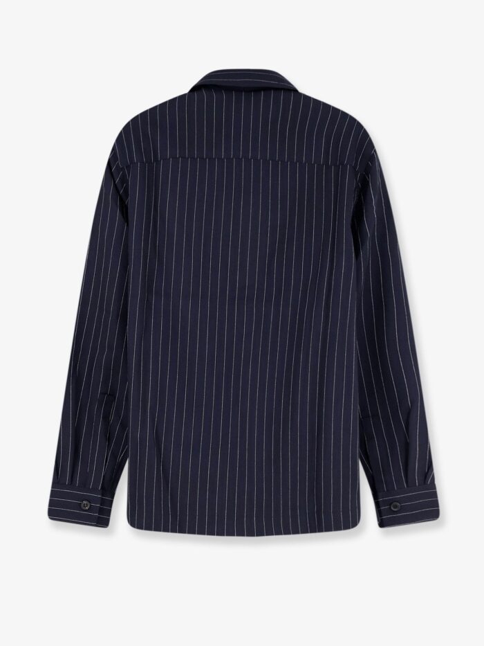 Y-81 Virgin Wool Shirt With Pinstripe Pattern