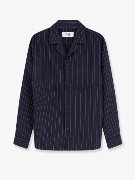 Y-81 Virgin Wool Shirt With Pinstripe Pattern