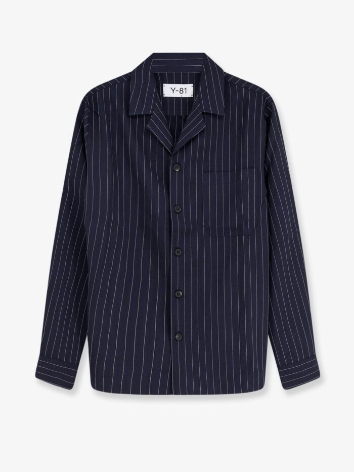 Y-81 Virgin Wool Shirt With Pinstripe Pattern