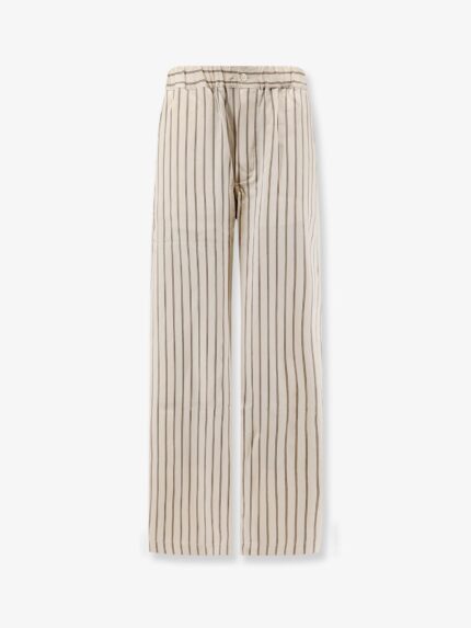 Y-81 Viscose Trousers With Striped Pattern