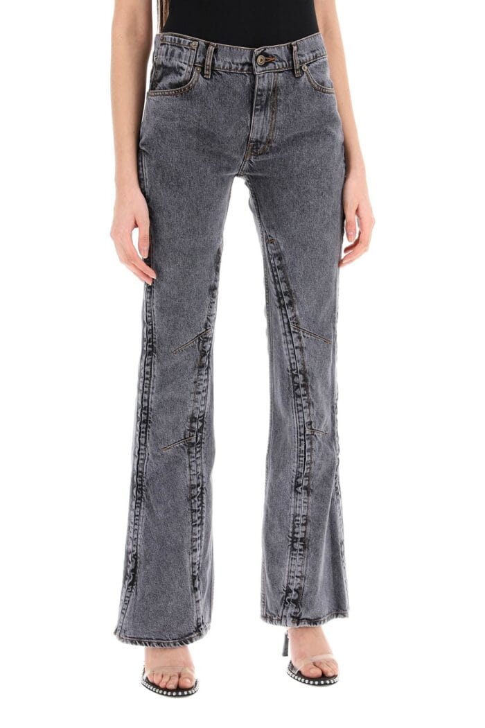 Y PROJECT Hook-and-eye Flared Jeans