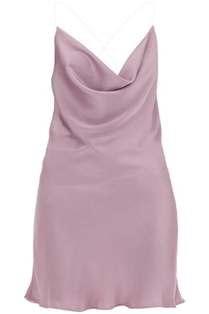 Y PROJECT Mini Satin Slip Dress With Spaghetti Straps